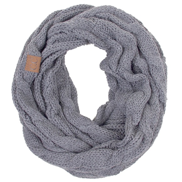 C.C 3pc Knit Warm Pom Beanie Gloves Scarves Set main image 4